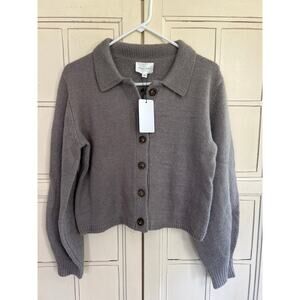 NWT Line and Dot size XS gray/beige catdigan sweater